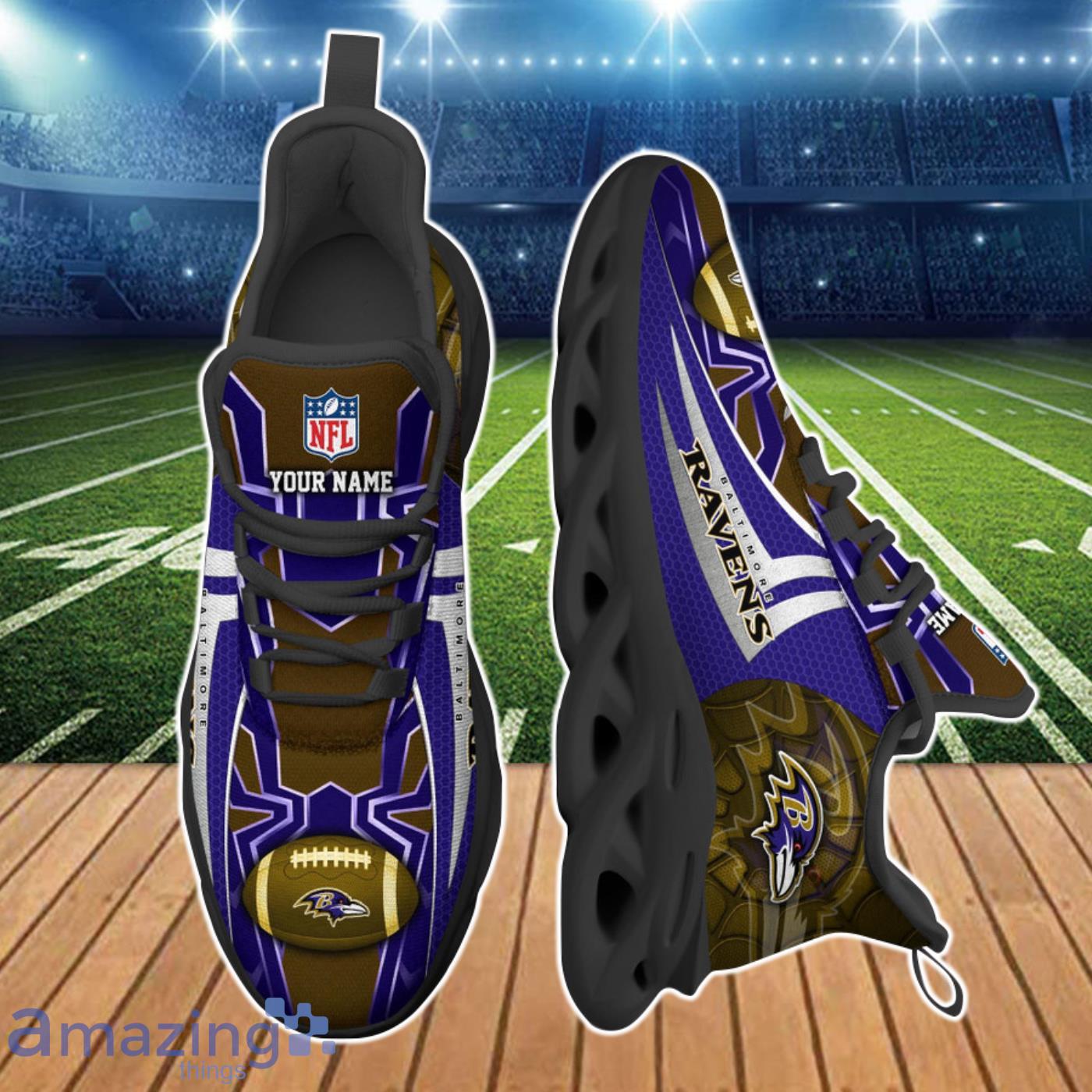 Baltimore Ravens NFL Clunky Max Soul Shoes Custom Name For Men And Women Product Photo 2