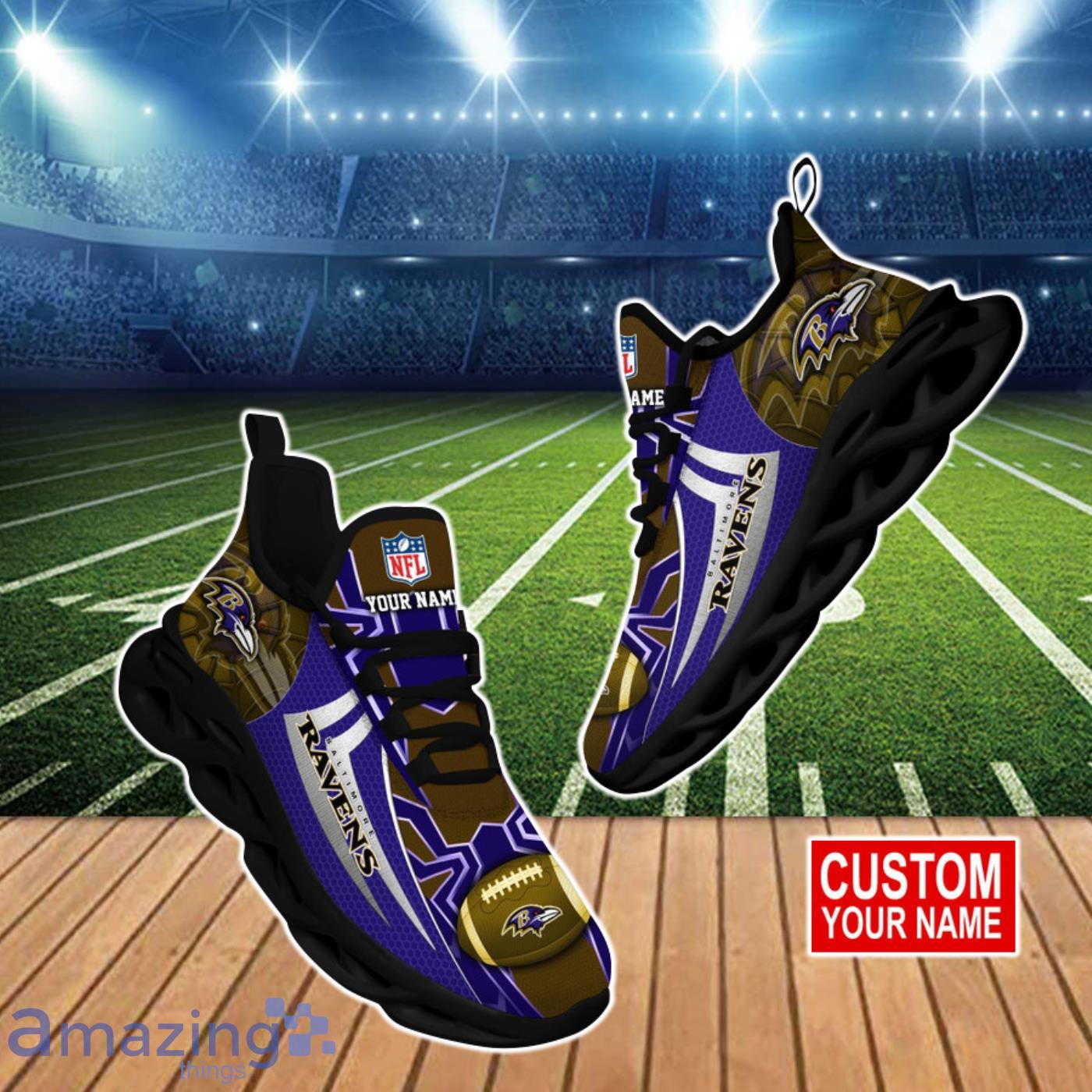 Baltimore Ravens NFL Clunky Max Soul Shoes Custom Name For Men And Women Product Photo 1