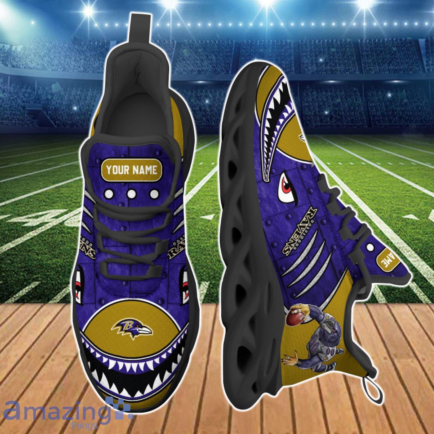 Baltimore Ravens NFL Clunky Max Soul Shoes Custom Name For True Fans Product Photo 2