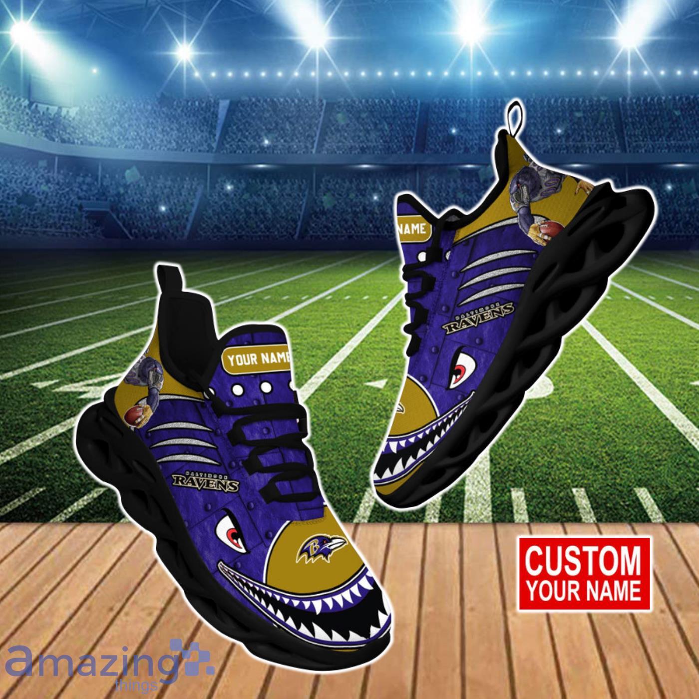 Baltimore Ravens NFL Clunky Max Soul Shoes Custom Name For True Fans Product Photo 1