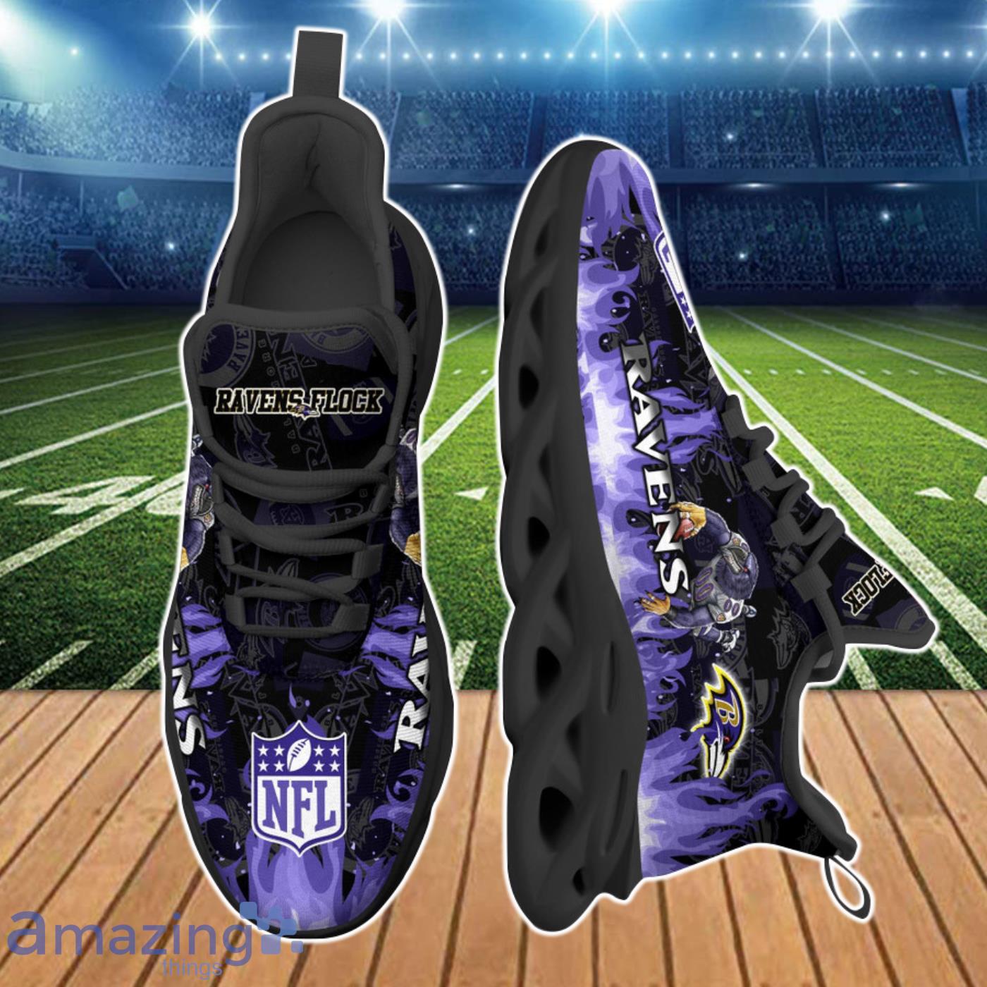 Baltimore Ravens NFL Clunky Max Soul Shoes For Men Women
