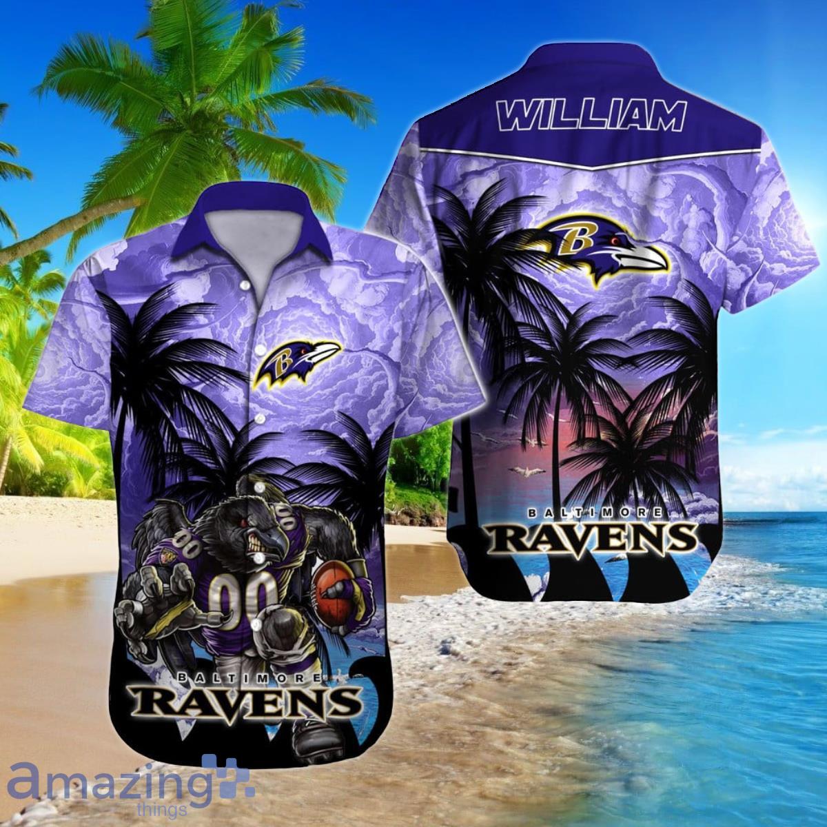 Baltimore Ravens NFL Custom Name Hawaiian Shirt For Men And Women