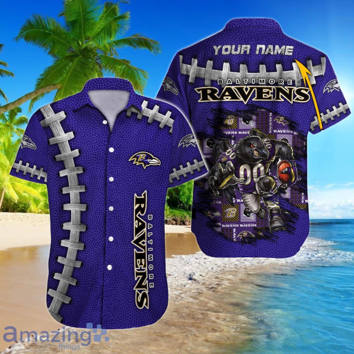 Baltimore Ravens NFL Football Custom Name Hawaiian Shirt Unique Gift For  Real Fans