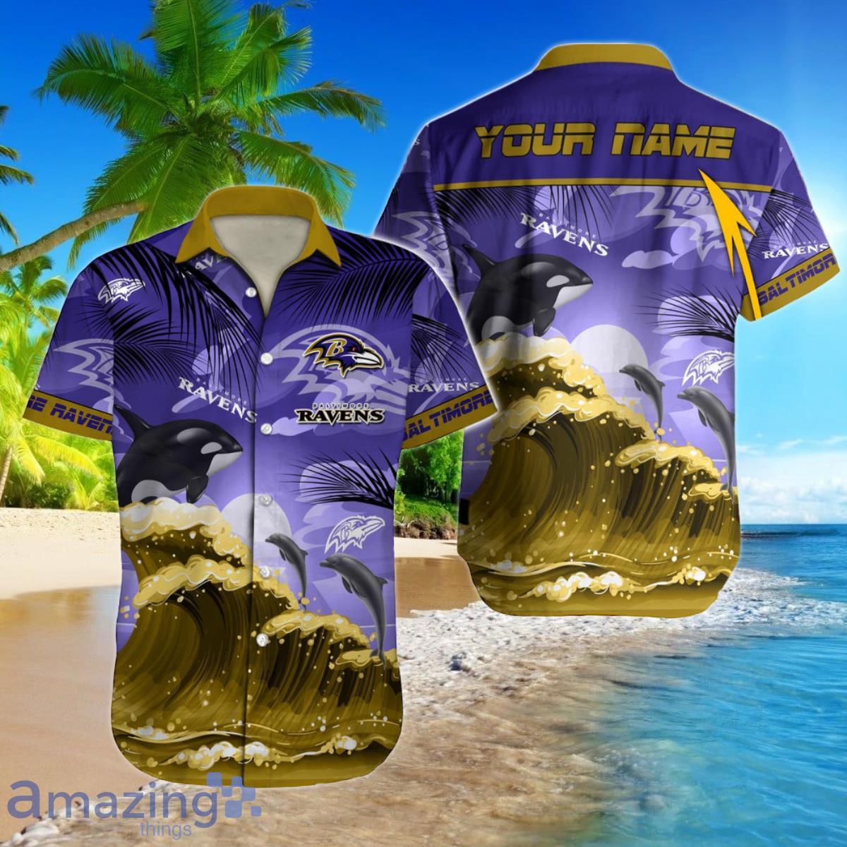 Baltimore Ravens NFL Football Custom Name Hawaiian Shirt Style