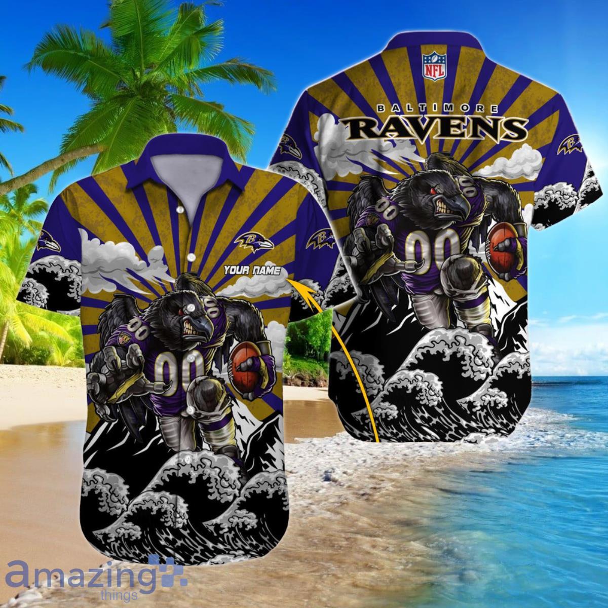 Baltimore Ravens NFL Football Custom Name Hawaiian Shirt Unique