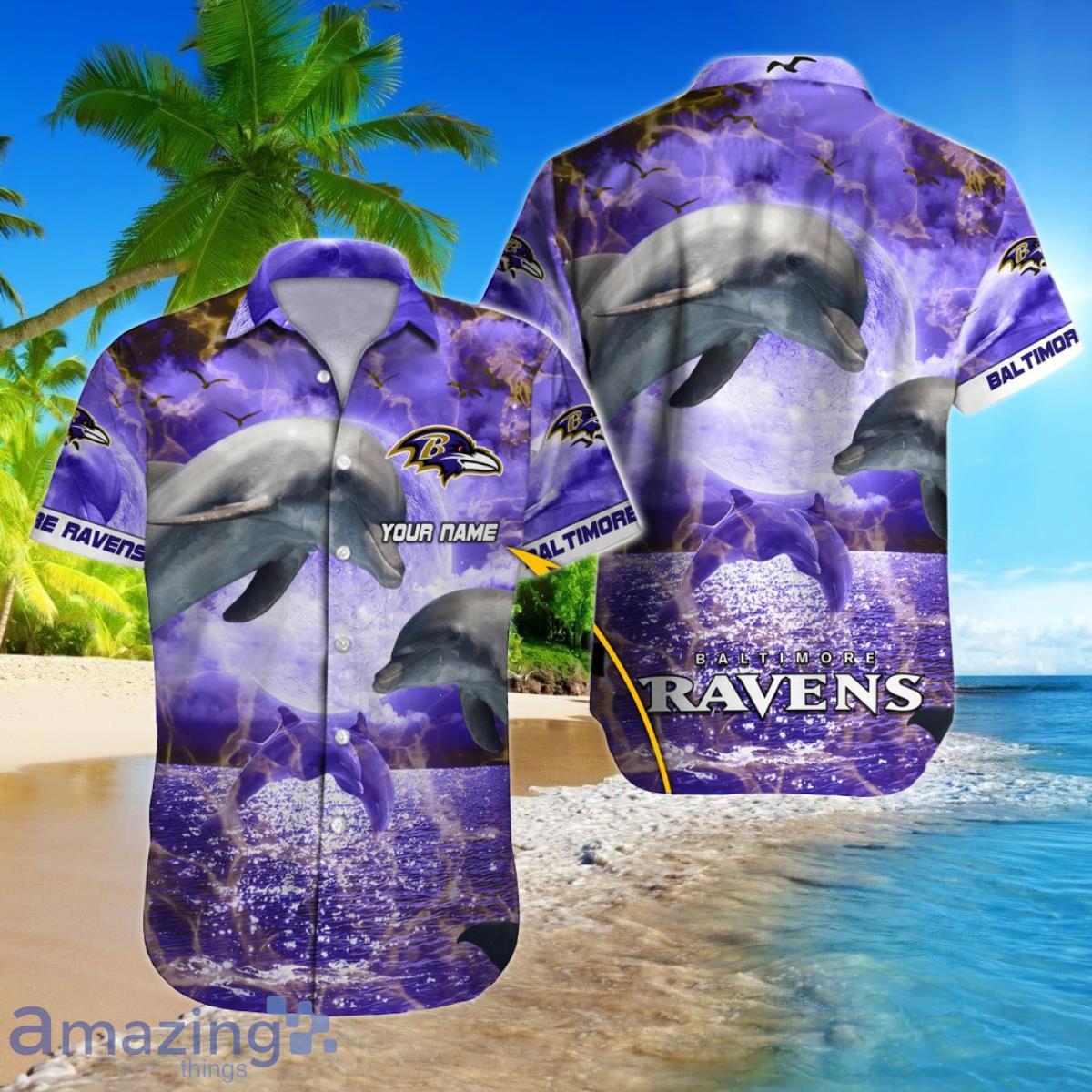 Baltimore Ravens NFL Football Custom Name Hawaiian Shirt Unique