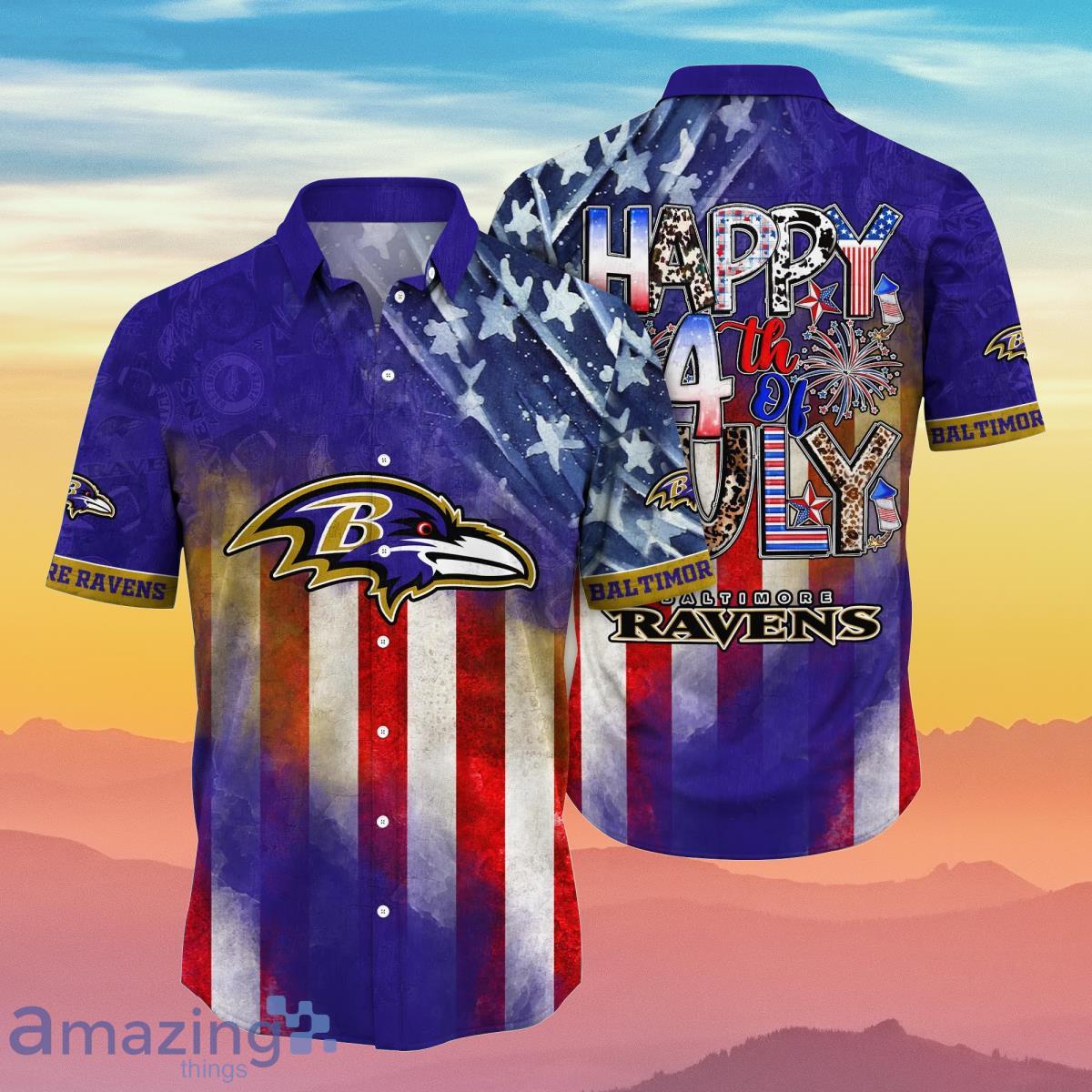 Baltimore Ravens NFL Hawaiian Shirt 4th Of July Independence Day Best Gift For Men And Women Fans Product Photo 1 Baltimore Ravens NFL Hawaiian Shirt 4th Of July Independence Day Best Gift For Men And Women Fans Product Photo 1
