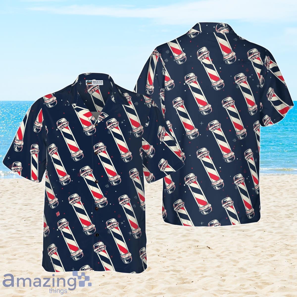 Barber Pole Hawaiian Shirt Gift For Men And Women Product Photo 1
