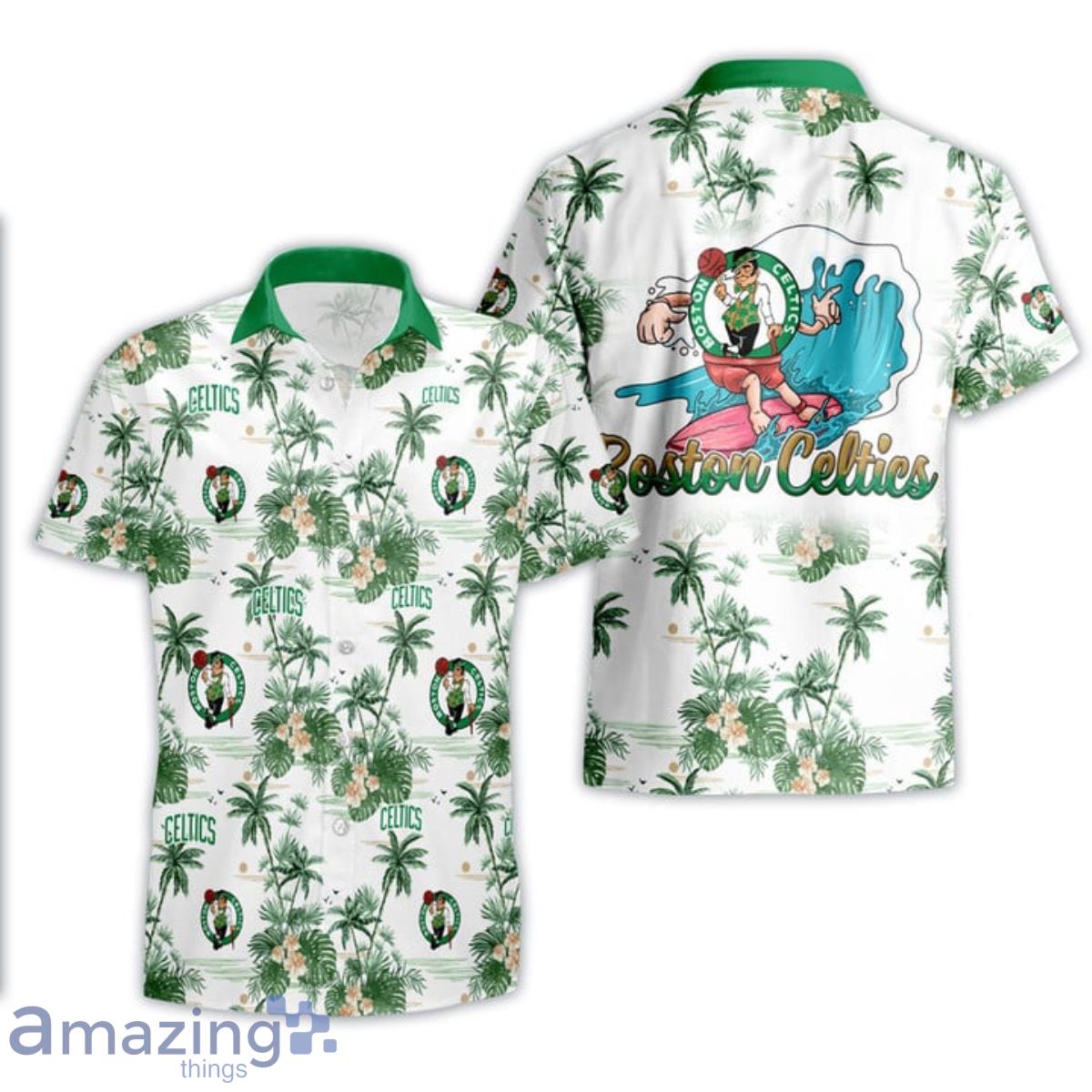 Basketball Boston Celtics Special Logo Surfing Summer Hawaiian Shirt Product Photo 1