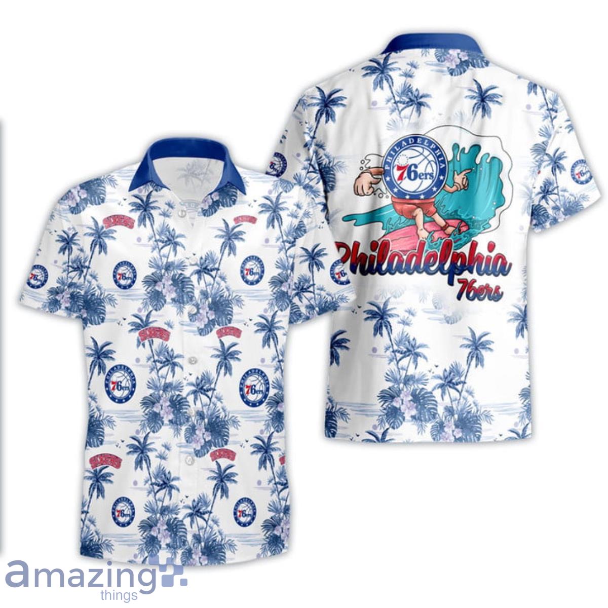 Basketball Philadelphia 76ers Special Logo Surfing Summer Hawaiian Shirt Product Photo 1
