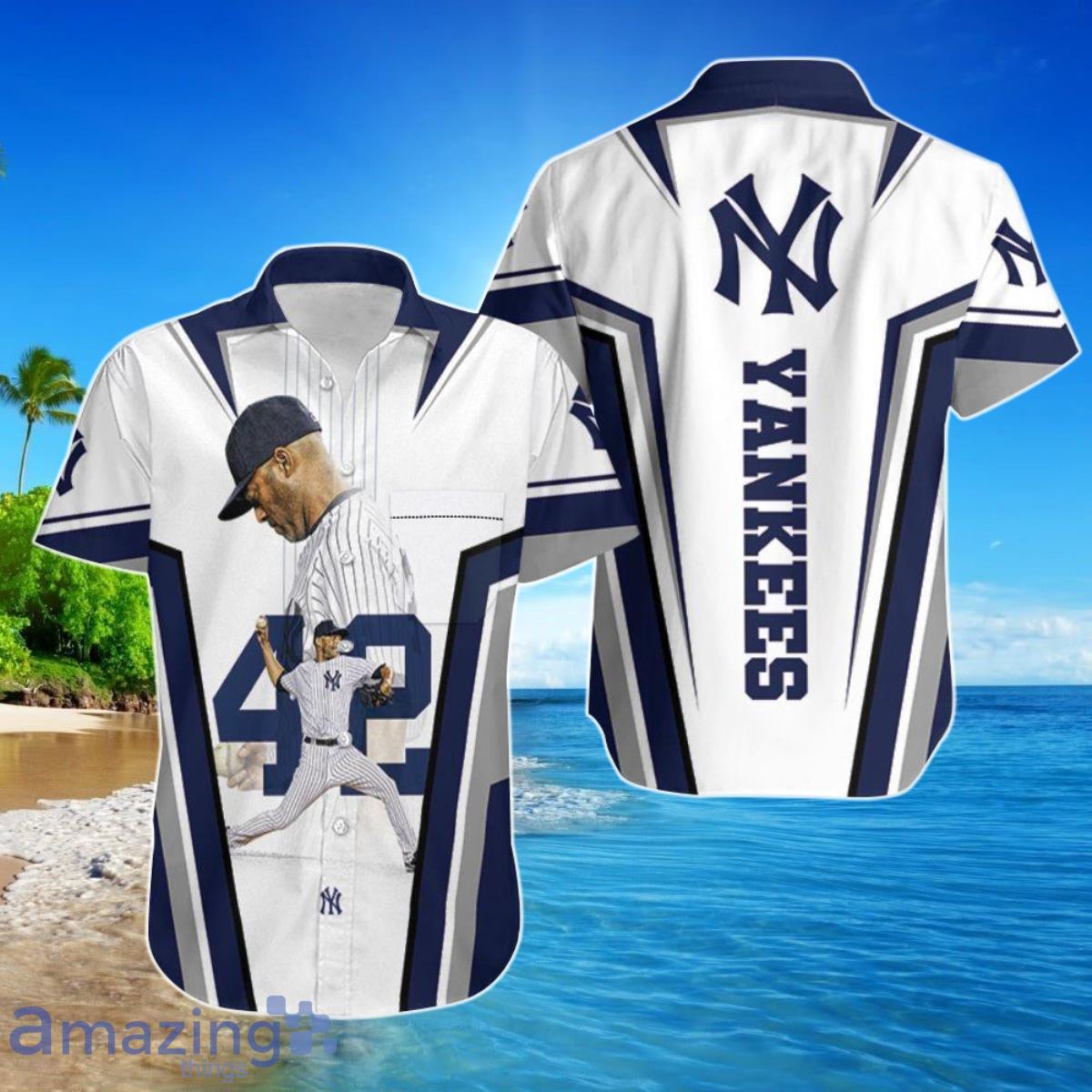 Beach Shirt 42 New York Yankees Mariano Rivera Hawaiian Shirt For Men Women