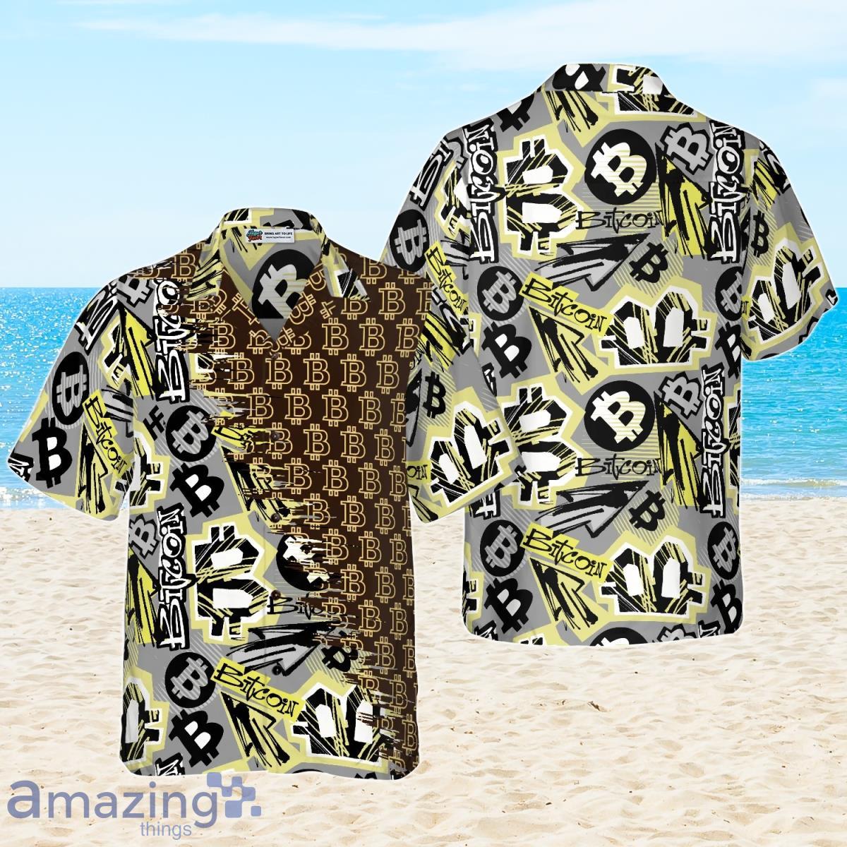 Bitcoin Doodle Funky Pattern Hawaiian Shirt For Men And Women Product Photo 1