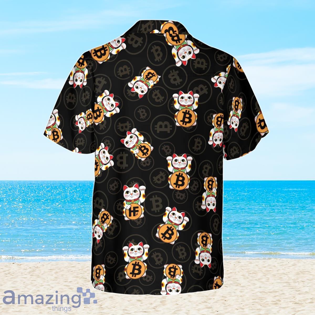 Bitcoin Lucky Cat Hawaiian Shirt Gift For Men And Women image Bitcoin Lucky Cat Hawaiian Shirt Gift For Men And Women Product Photo 2
