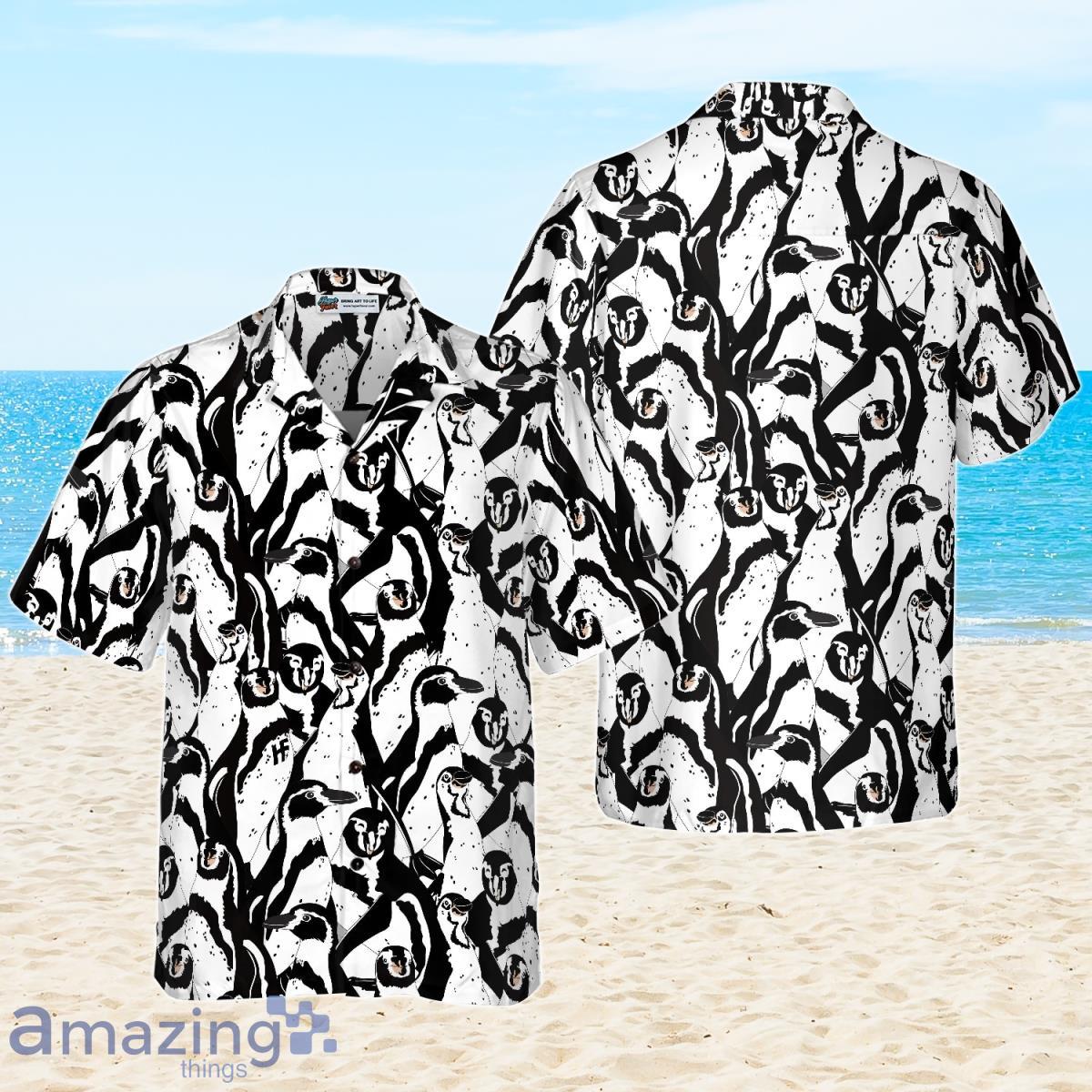 Black And White Penguin Hawaiian Shirt Gift For Men And Women Product Photo 1
