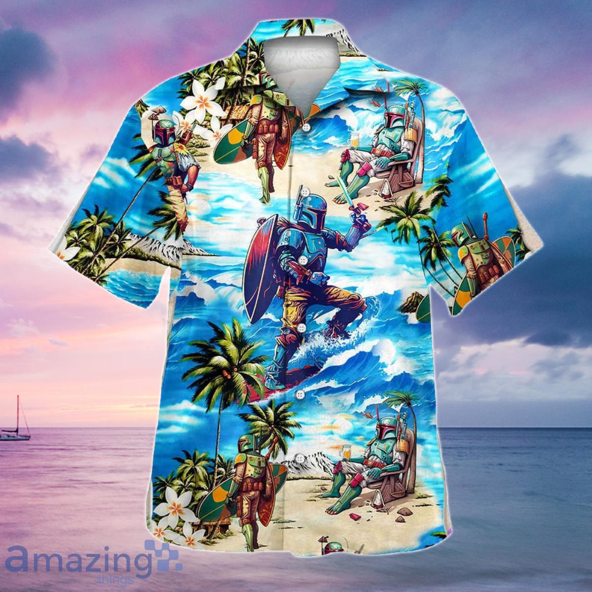 Boba Fett Star Wars Surfing Hawaiian Shirt Summer Gift For Men Women Product Photo 1