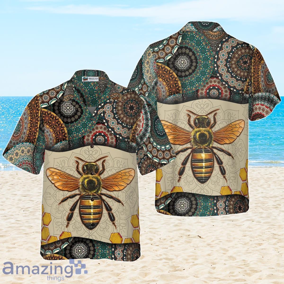 Boho Mandala Bee Hawaiian Shirt Gift For Men And Women Product Photo 1