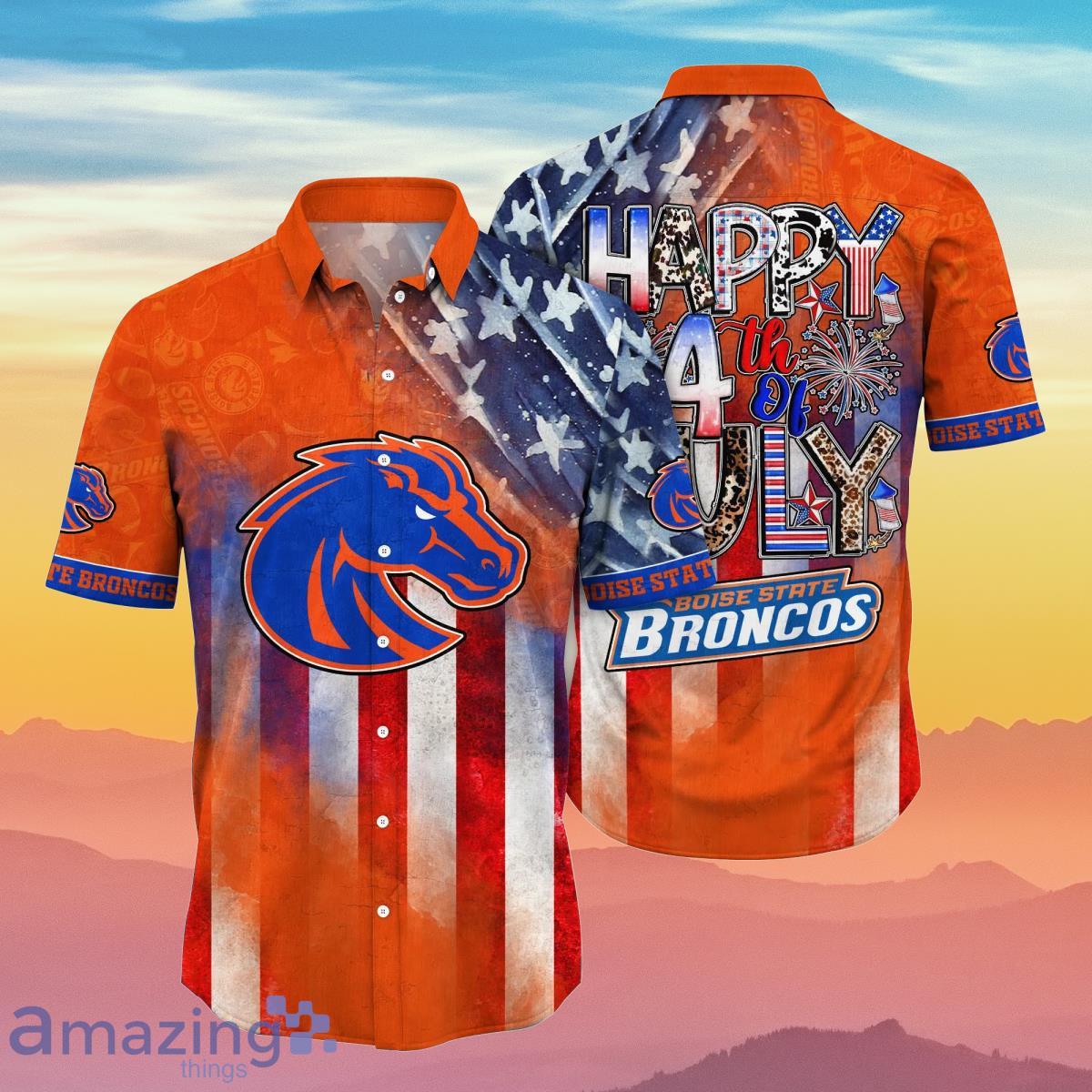 Boise State Broncos NCAA1 Hawaiian Shirt 4th Of July Independence Day  Special Gift For Men And Women Fans