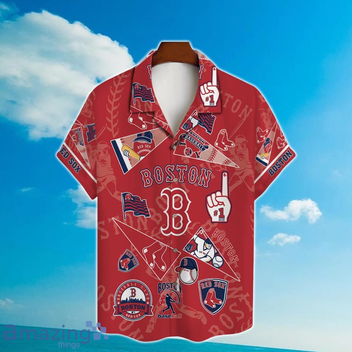 Boston Red Sox Major League Baseball 3D Print Hawaiian Shirt Product Photo 2