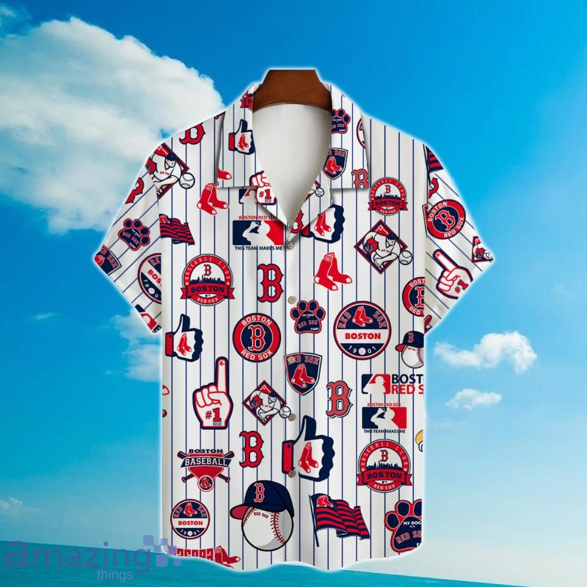 Boston Red Sox Major League Baseball 3D Print Hawaiian Shirt Gift For Men  And Women
