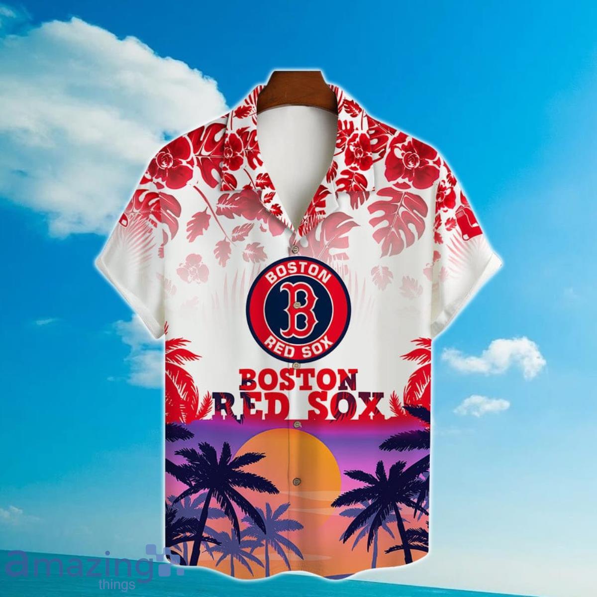 Personalized Boston Red Sox Baseball All Over Print 3D Hawaiian Shirt - Red  - T-shirts Low Price