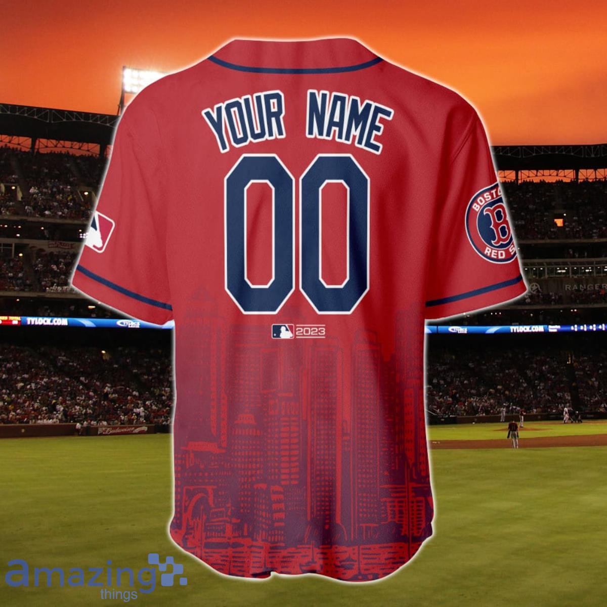 Boston Red Sox MLB Major League Baseball Custom Name & Number
