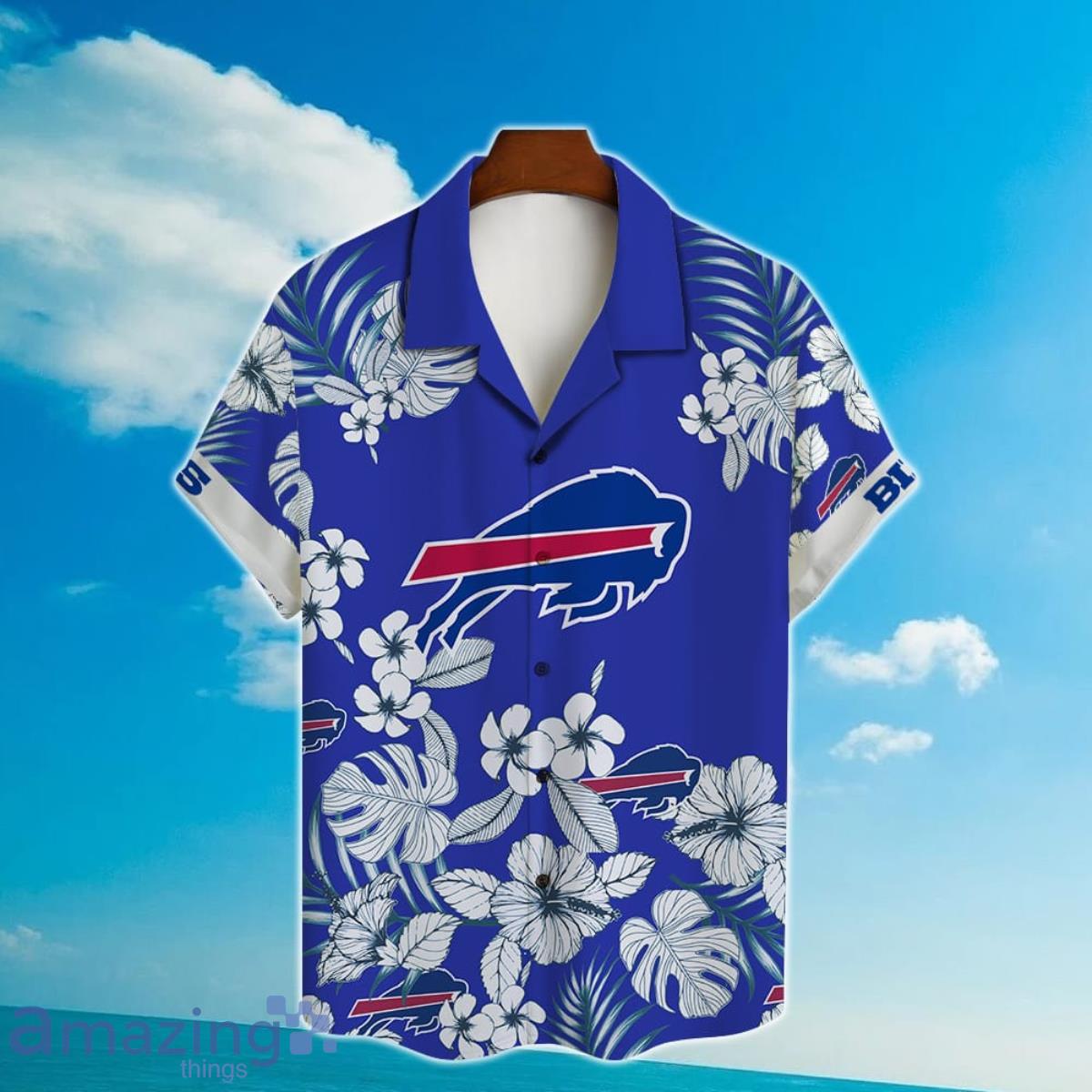 Buffalo Bills NFL Logo And Hibiscus Pattern Hawaiian Shirt