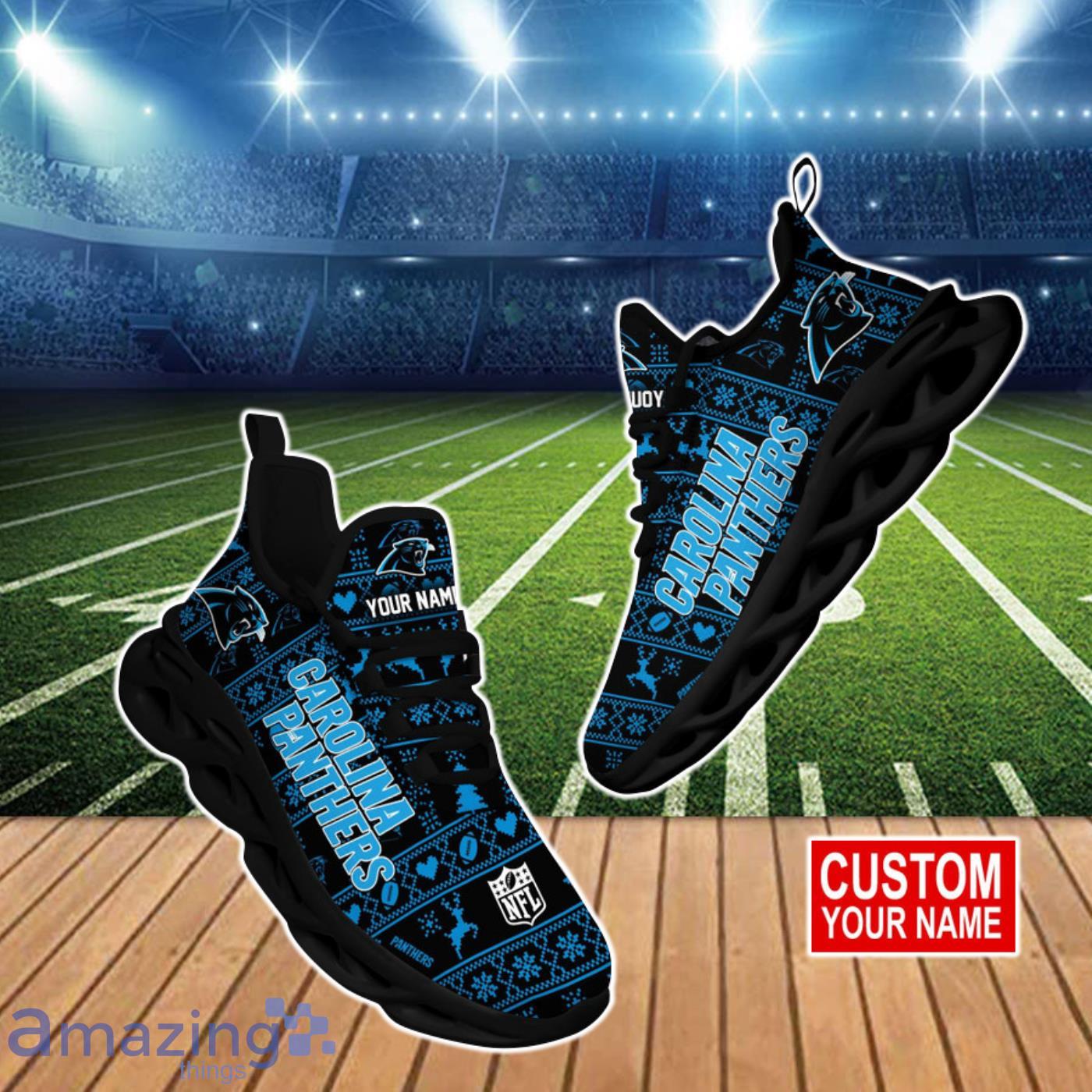 Carolina Panthers NFL Custom Name Max Soul Shoes Great Gift For