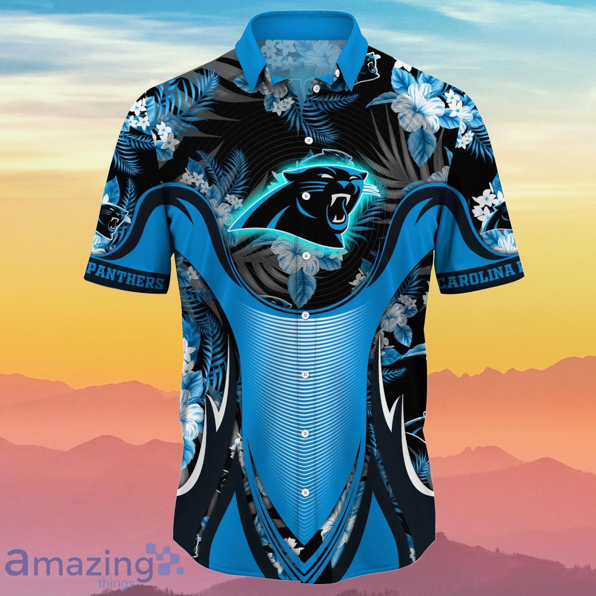 Carolina Panthers NFL Flower Hawaiian Shirt Best Gift For Men And Women Fans