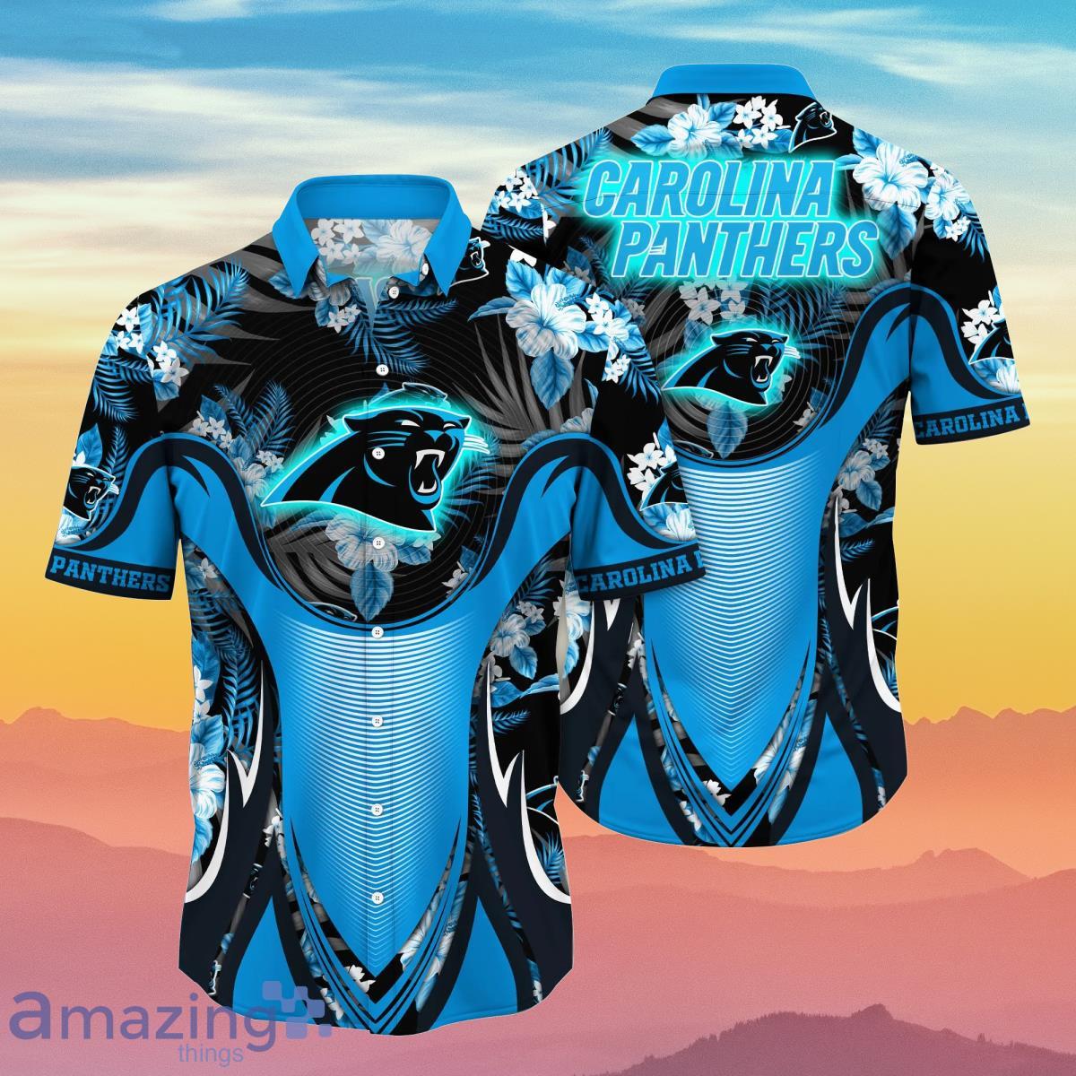 Carolina Panthers NFL Flower Hawaiian Shirt Best Gift For Men And Women Fans