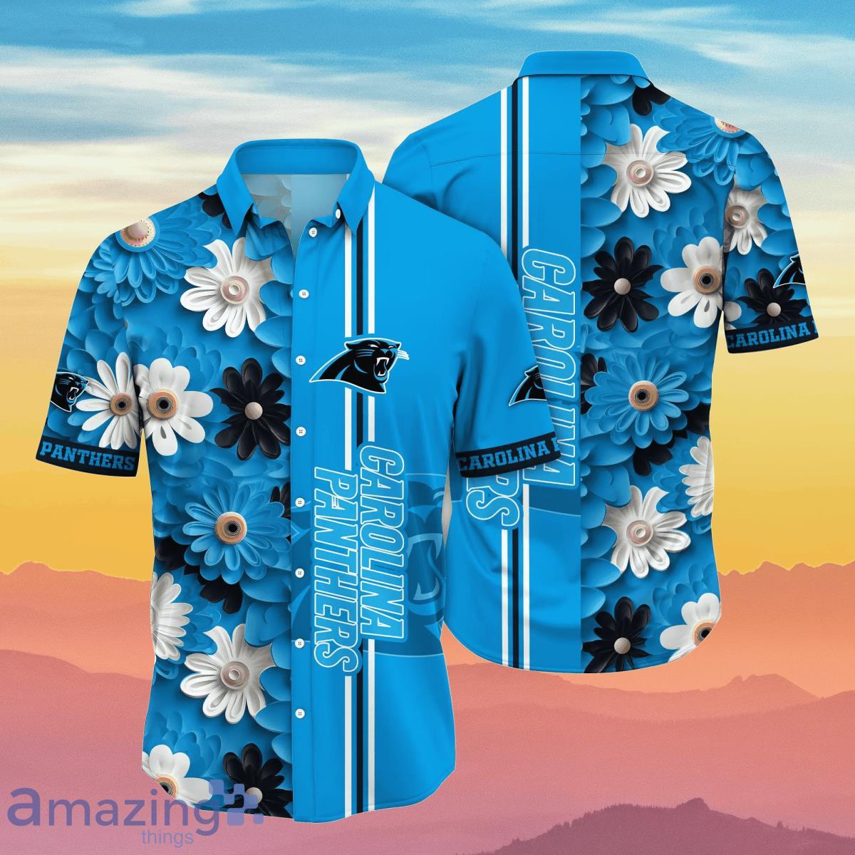 Carolina Panthers NFL Flower Hawaiian Shirt Best Gift For Men And Women Fans