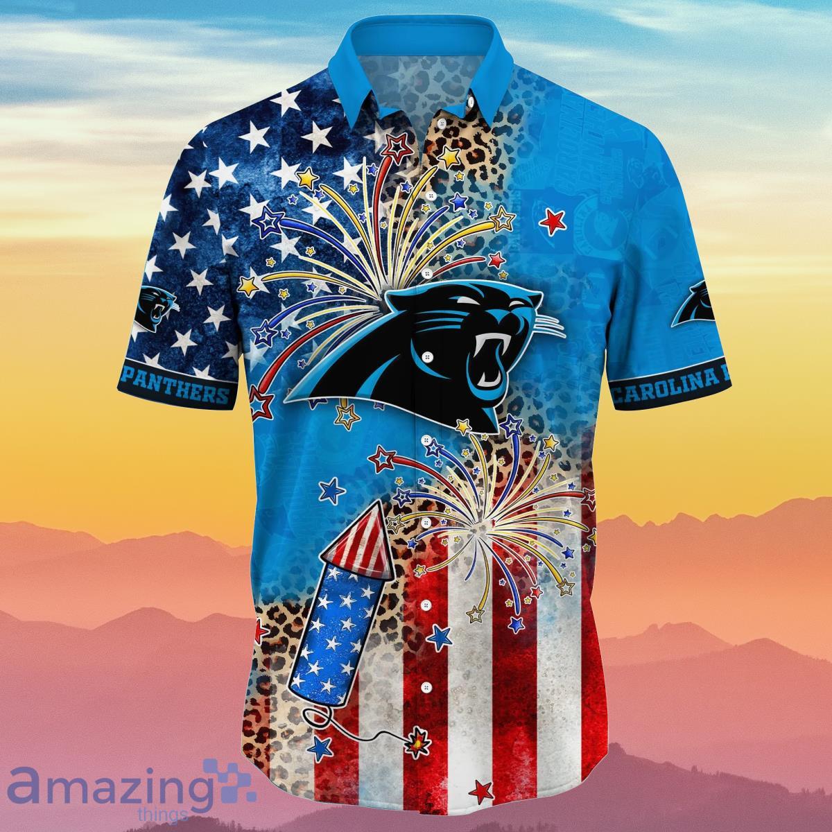 Carolina Panthers NFL Hawaii Shirt Independence Day Best Gift For Men And Women Fans image Carolina Panthers NFL Hawaii Shirt Independence Day Best Gift For Men And Women Fans Product Photo 2