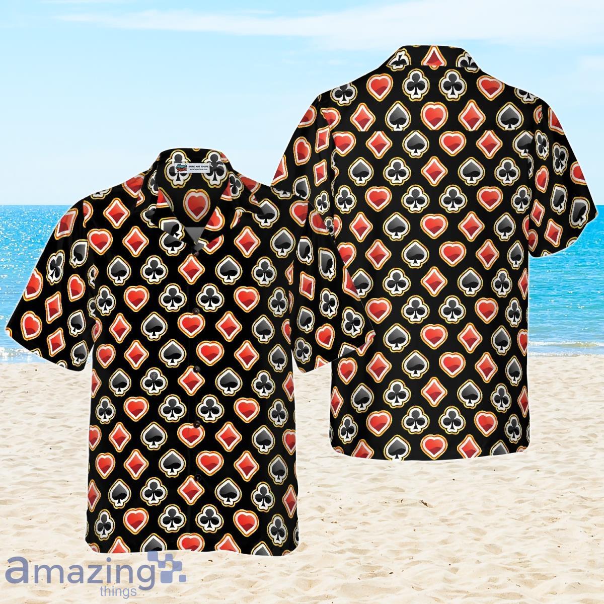 Casino Poker Black Background Hawaiian Shirt For Men And Women Product Photo 1