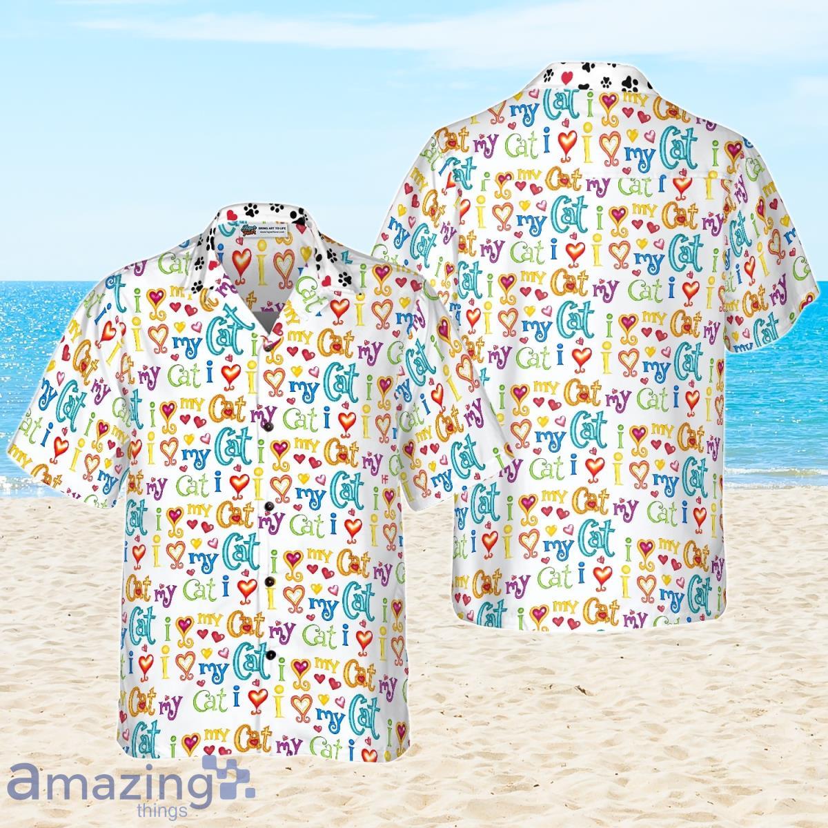 Cat I Love My Cat Hawaiian Shirt Gift For Men And Women Product Photo 1