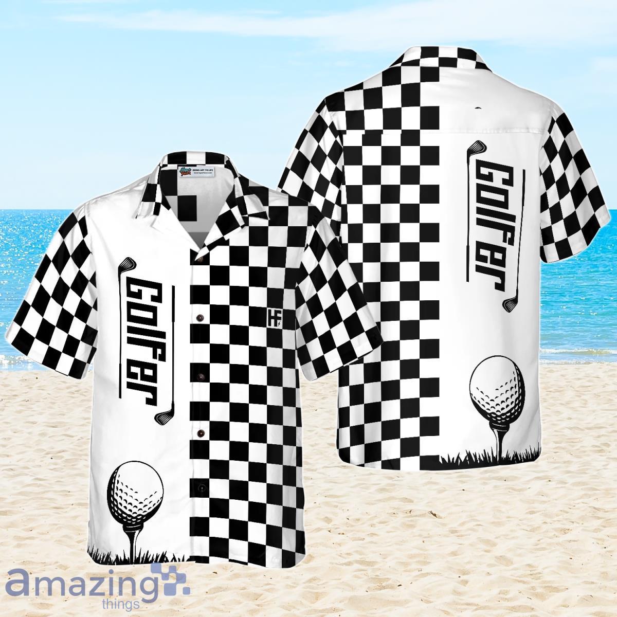 Checkerboard Style Golfer Hawaiian Shirt Gift For Men And Women Product Photo 1
