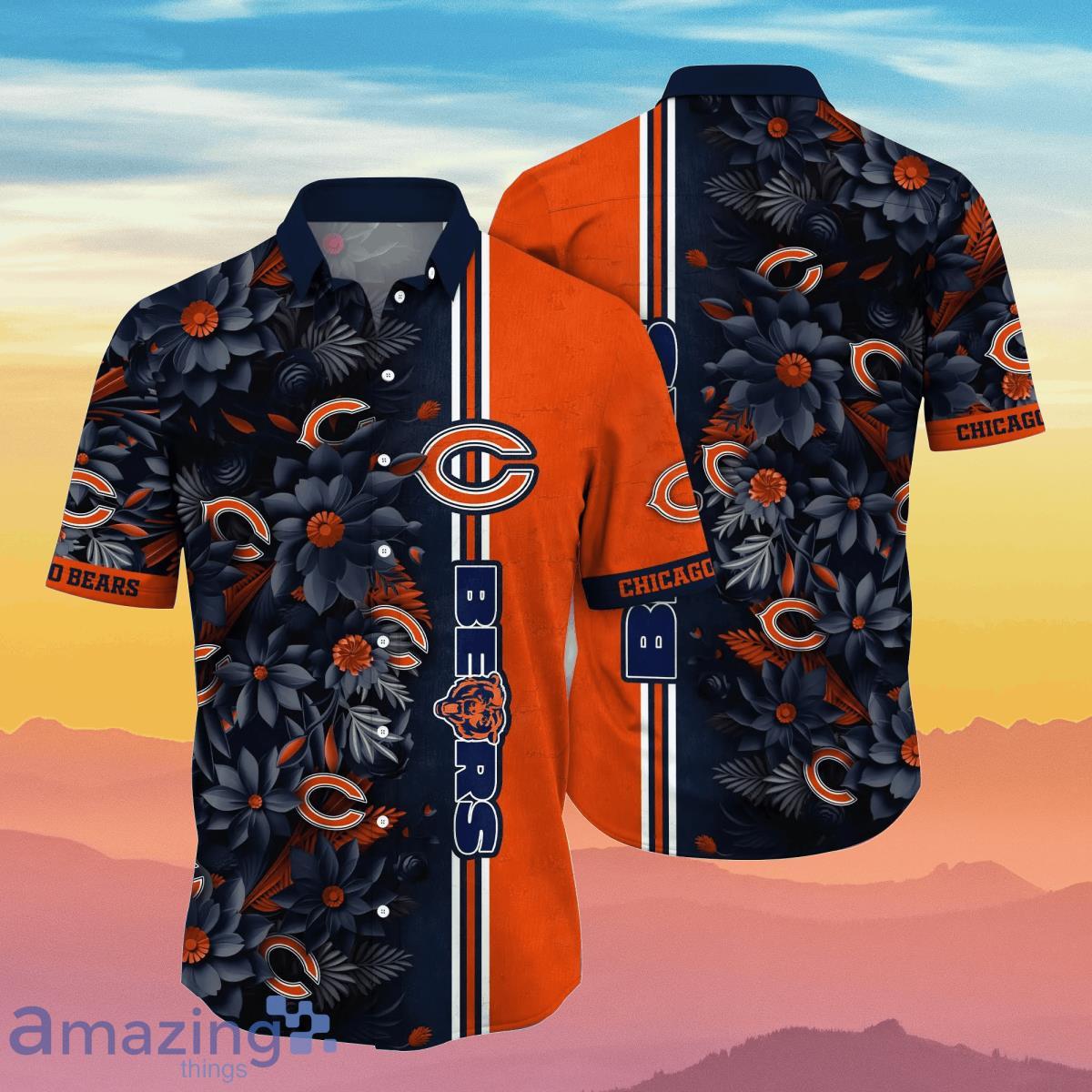 Chicago Bears NFL Flower Hawaiian Shirt Best Gift For Fans Product Photo 1