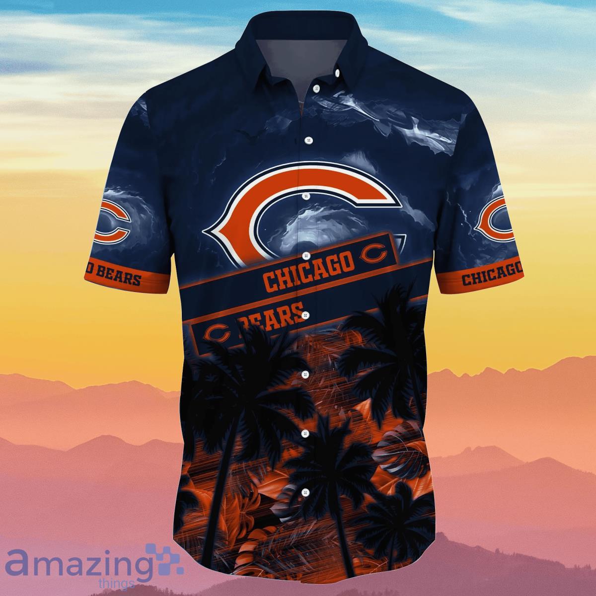 Chicago Bears NFL Flower Hawaiian Shirt Ideal Gift For Real Fans image Chicago Bears NFL Flower Hawaiian Shirt Ideal Gift For Real Fans Product Photo 2