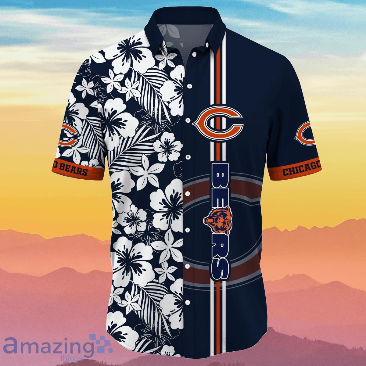 Chicago Bears Hawaiian shirt flower summer 