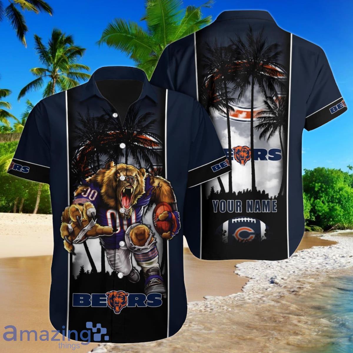 Chicago Bears NFL Football Custom Name Hawaiian Shirt Best Gift For Men And  Women Fans