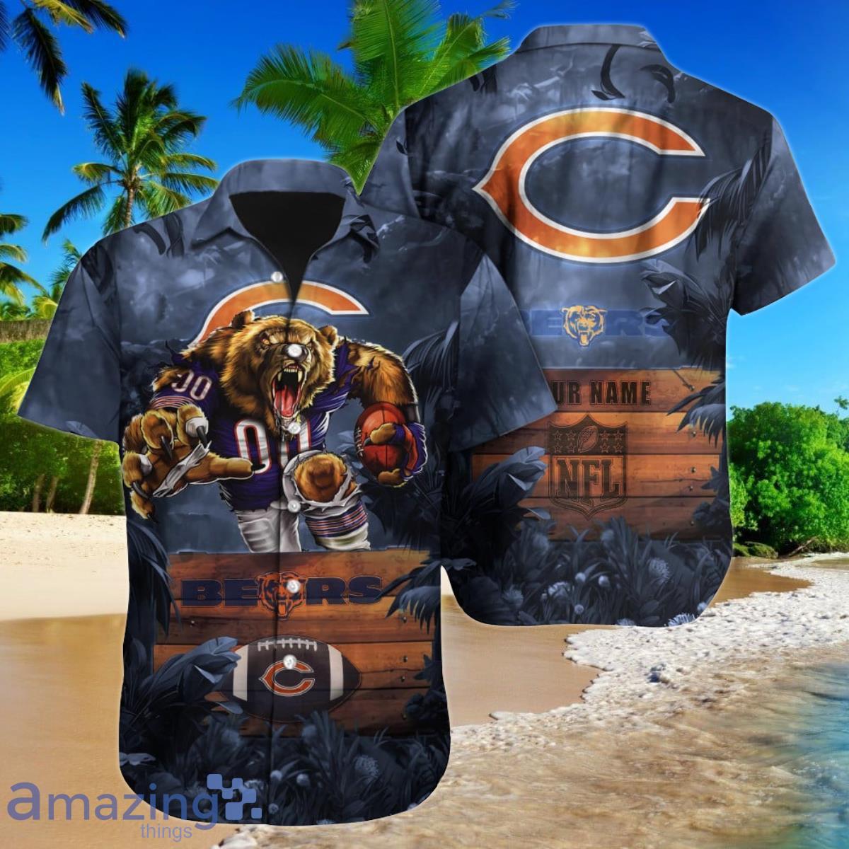 Custom Name Chicago Bears NFL Football Hawaiian Shirt And Tshirt,Bears Game  Football Gift For Men Flower Summer - Family Gift Ideas That Everyone Will  Enjoy