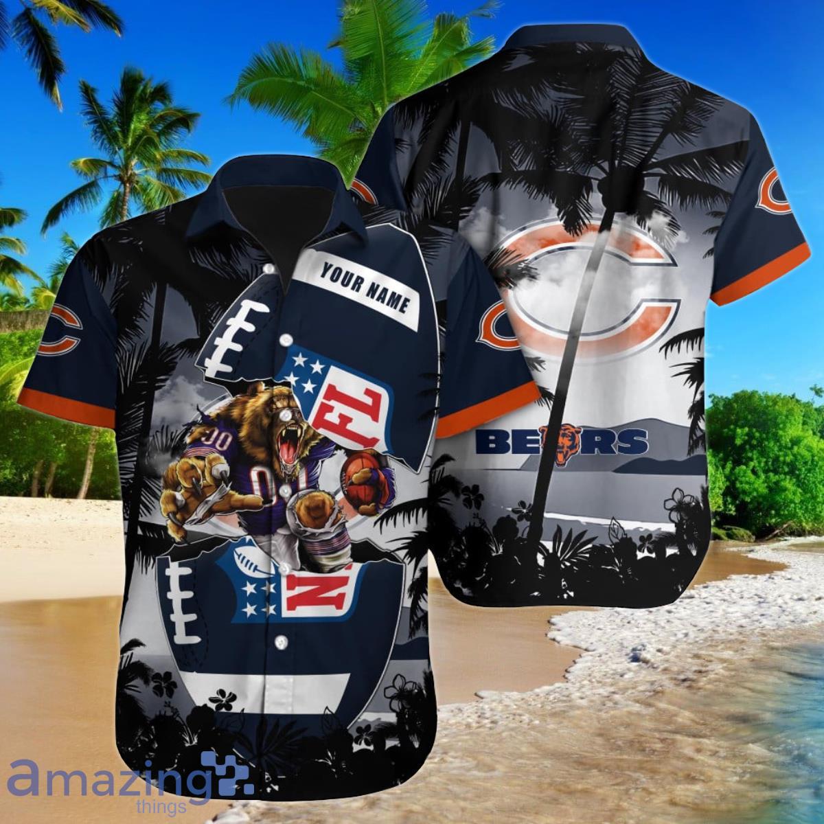 Bears Hawaiian Shirt Victory Vibe Chicago Bears Gift - Personalized Gifts:  Family, Sports, Occasions, Trending