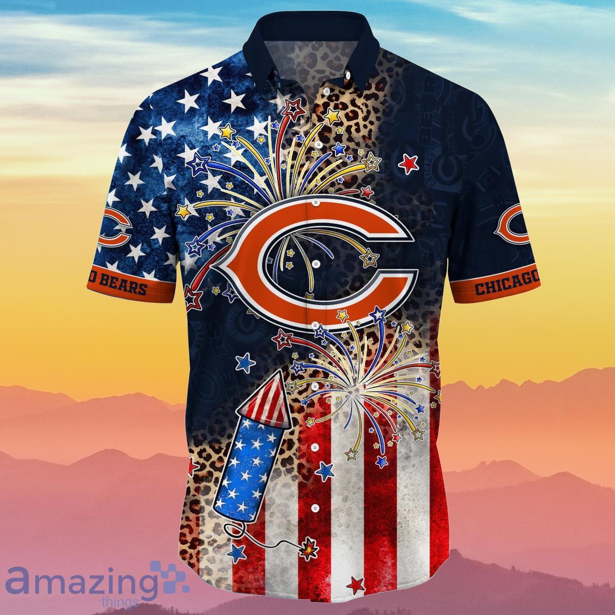 Chicago Bears NFL Hawaiian Shirt 4th Of July Independence Day Ideal Gift  For Men And Women Fans