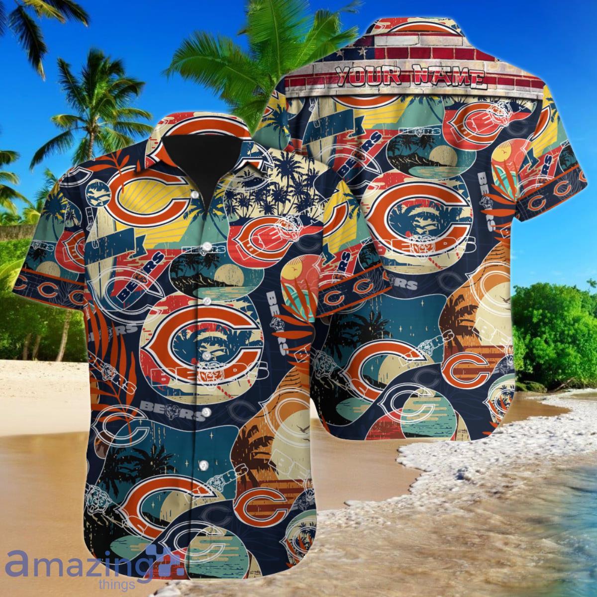 discount sale shop Bears Chicago Flower Bears Chicago Hawaiian Summer  Summer Lelemoon Shirt Hawaiian Shirt 