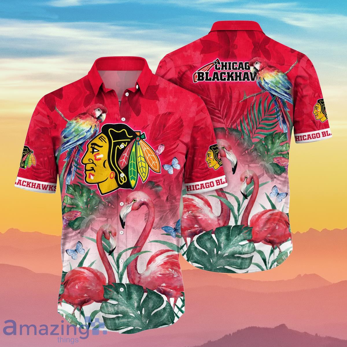 Chicago Blackhawks NHL Flower Hawaiian Shirt Ideal Gift For Fans Product Photo 1