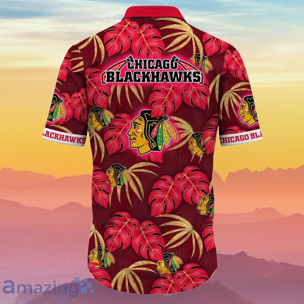 Chicago Blackhawks NHL Flower Hawaiian Shirt Special Gift For Real Fans image Chicago Blackhawks NHL Flower Hawaiian Shirt Special Gift For Real Fans Product Photo 3