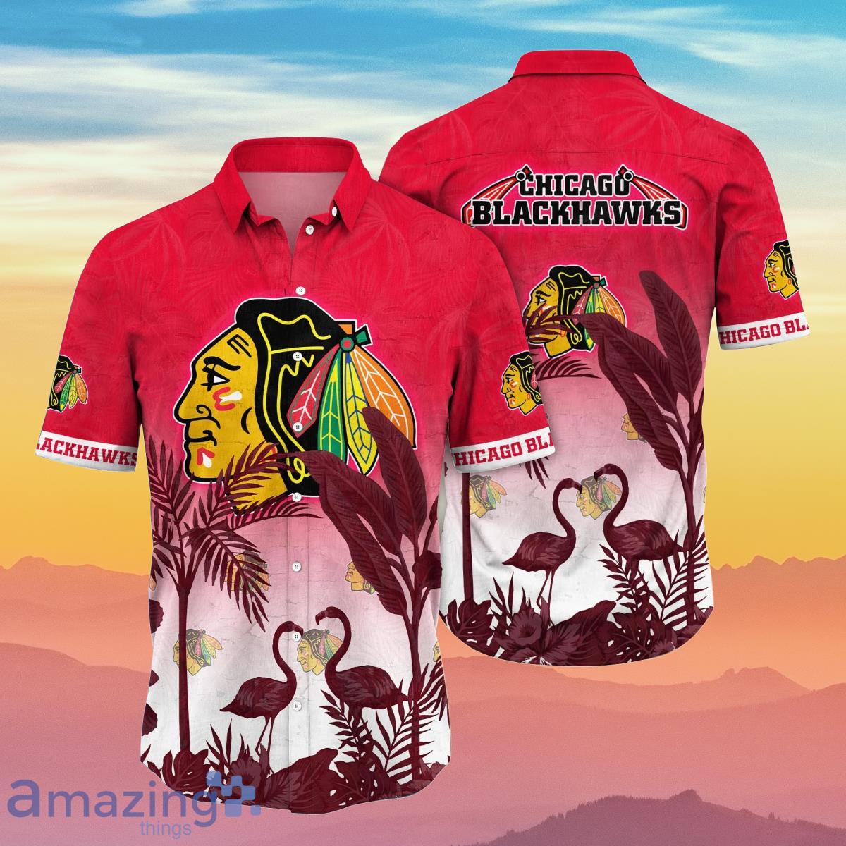 Chicago Blackhawks NHL Flower Hawaiian Shirt Summer Football Gift For Fans Product Photo 1