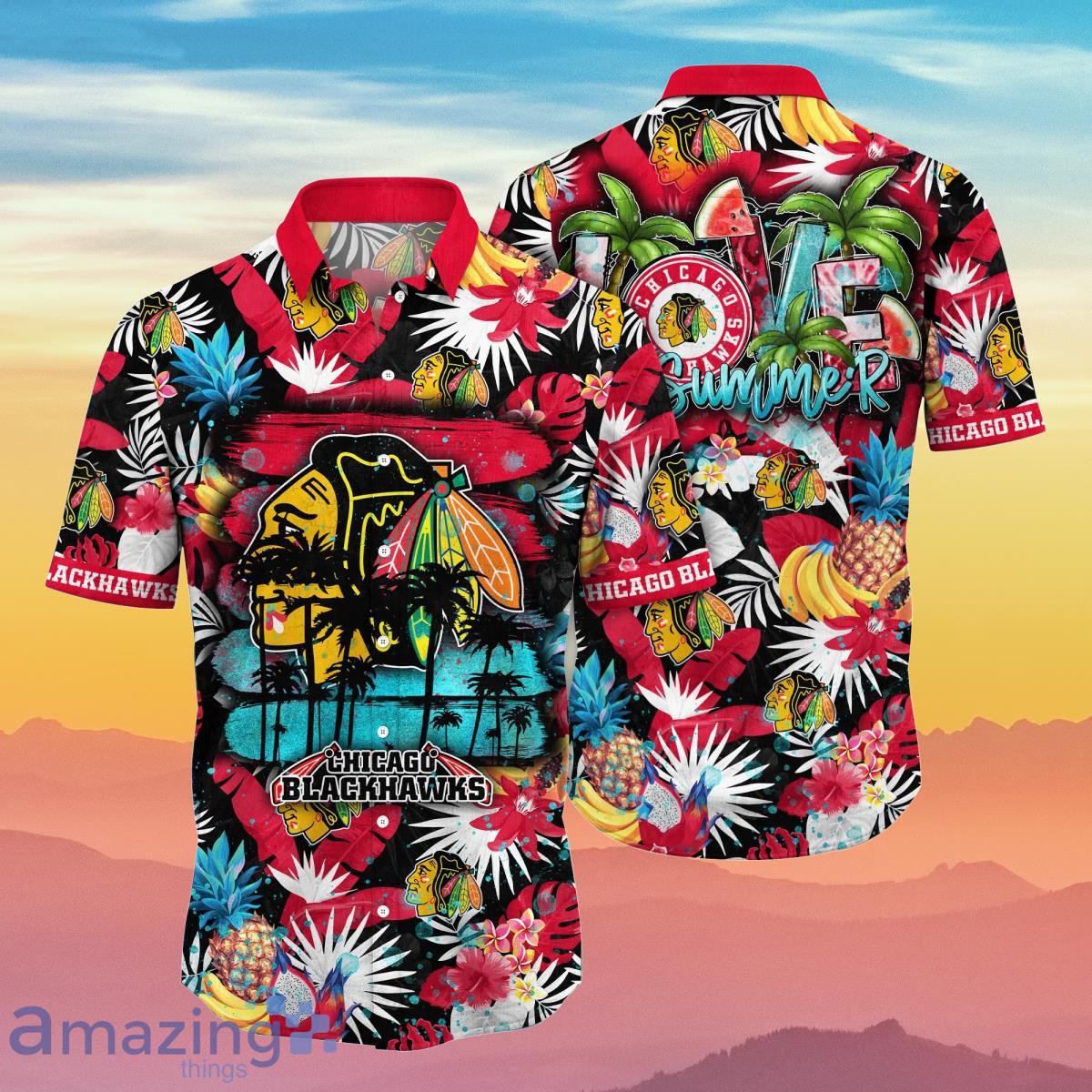 Chicago Blackhawks NHL Flower Hawaiian Shirt Summer Football Gift For True  Fans Product Photo 1