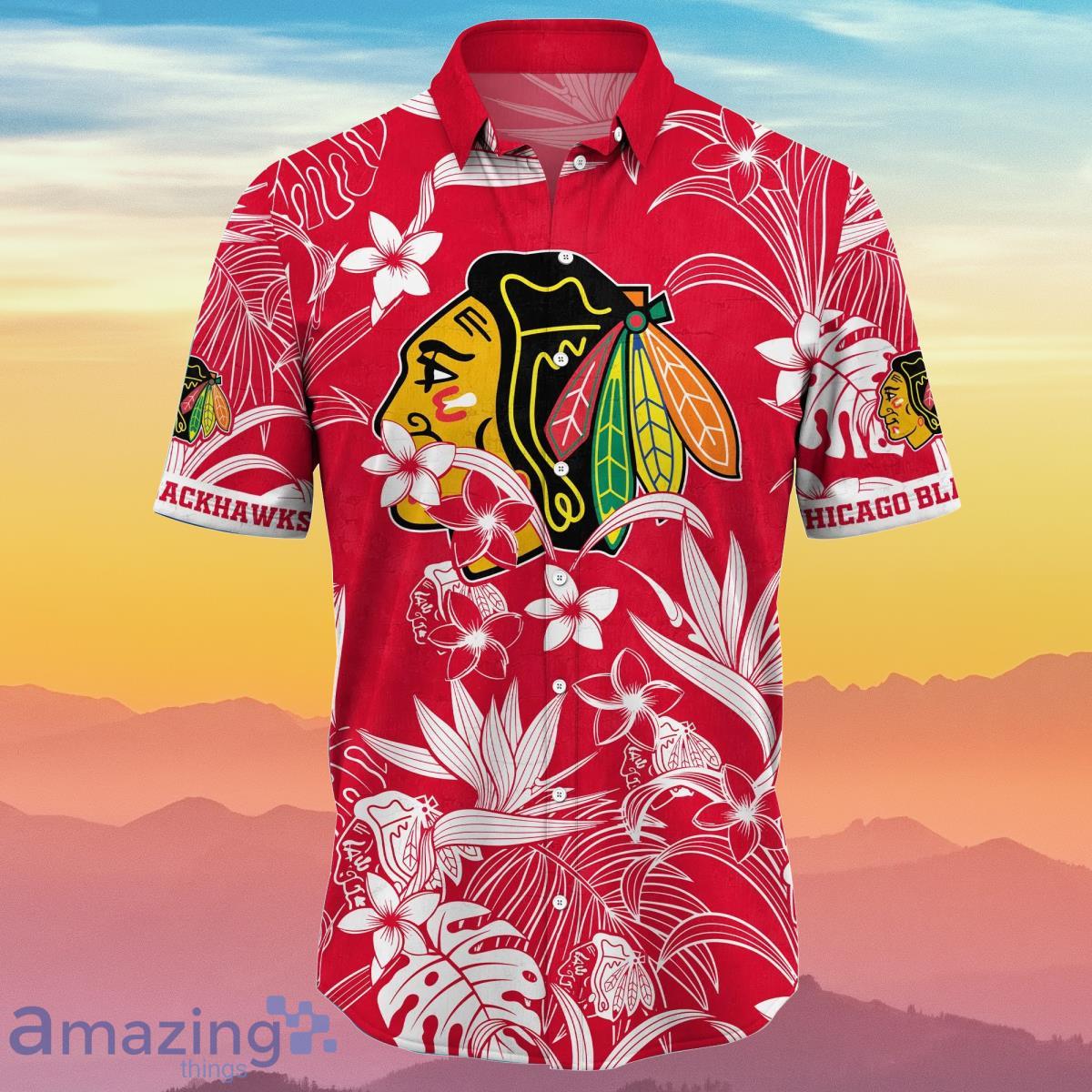 Chicago Blackhawks NHL Flower Hawaiian Shirt Impressive Gift For Real Fans