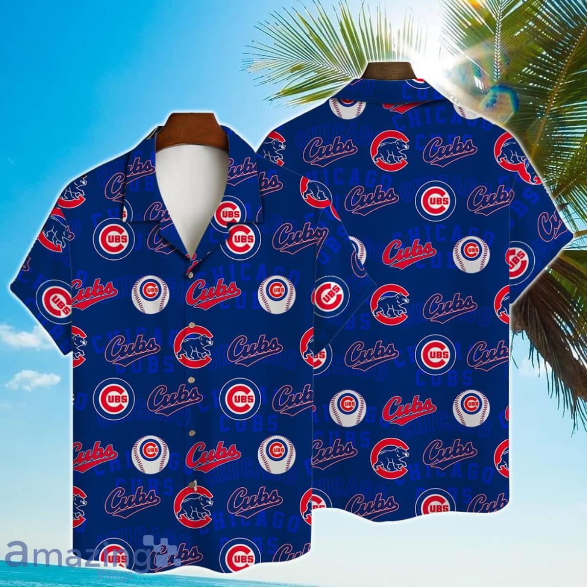 Chicago Cubs Major League Baseball Simple Pattern 3D Hawaiian Shirt Product Photo 1