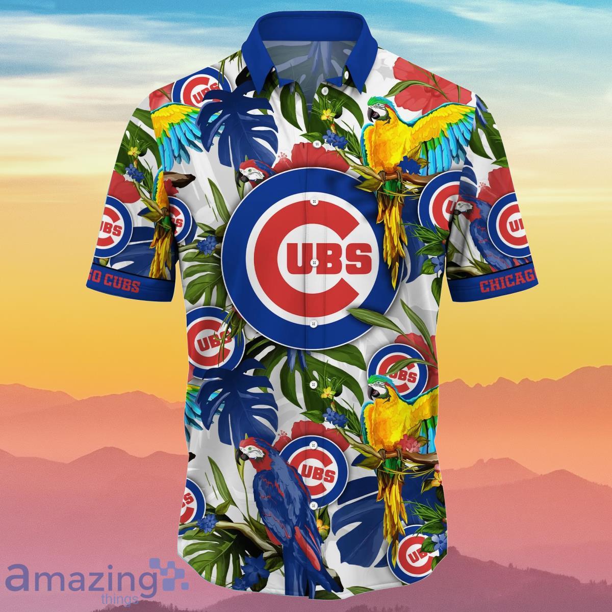 Chicago Cubs Graphic Print Hawaiian Shirt - T-shirts Low Price
