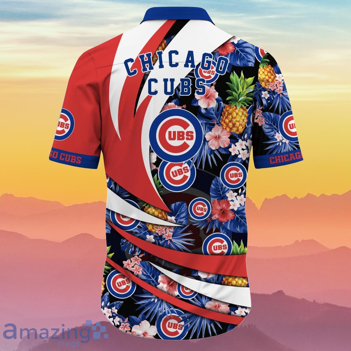 MLB Chicago Cubs Tropical Hibiscus Hawaiian Shirt For Sport Fans